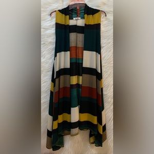 Zoom Classic Fashion Multicolor Ladies Long Vest Size Large